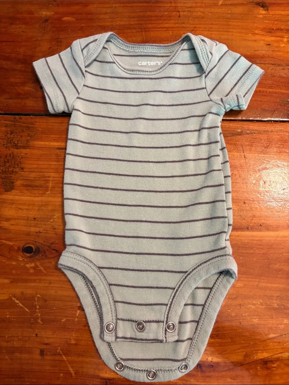 Carter's Mint Green & Heather Gray Short Sleeve Baby Onesie Set - 5 Pack